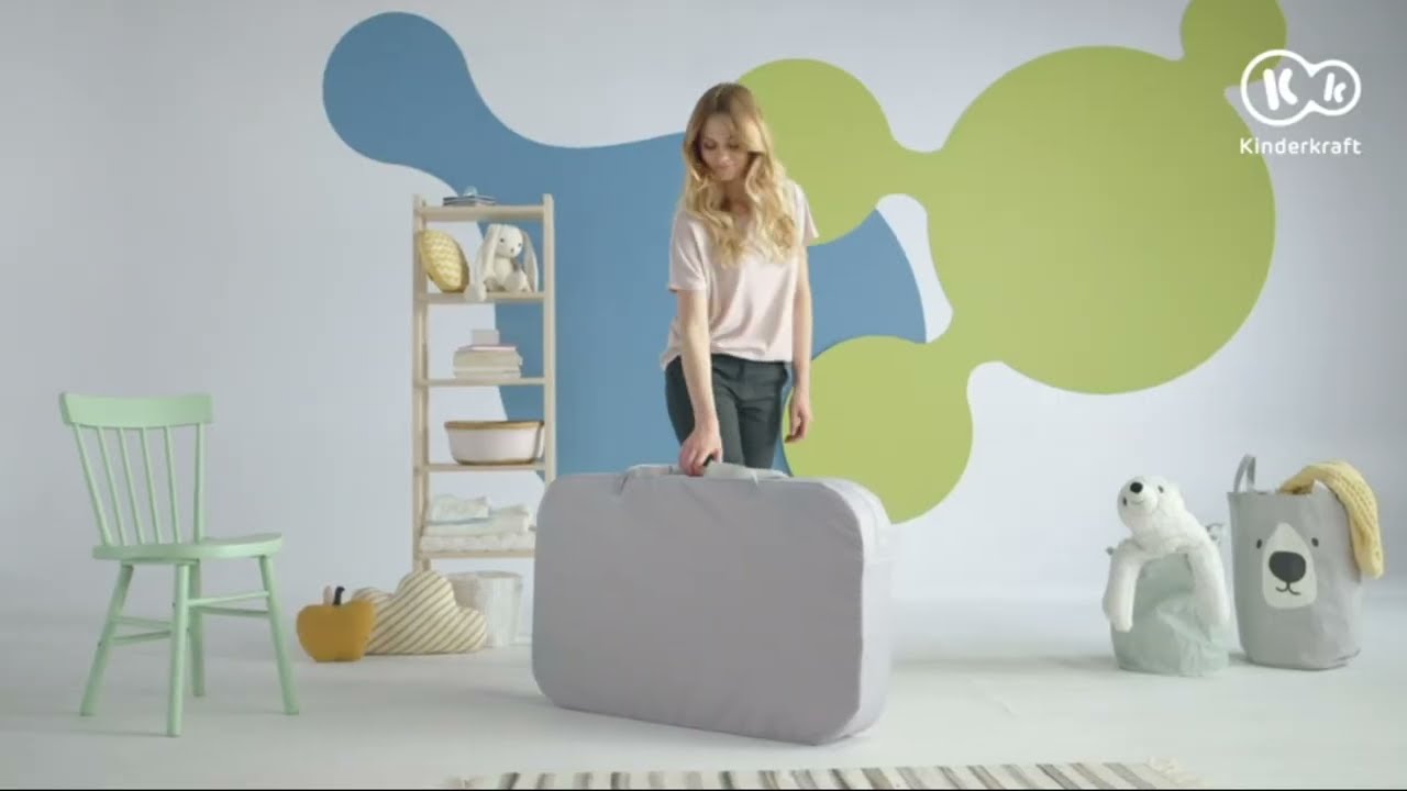 Kinderkraft Sofi Portable Travel Crib for Baby, Convertible Sleeping Cot 4 in 1 with Easy to Pack