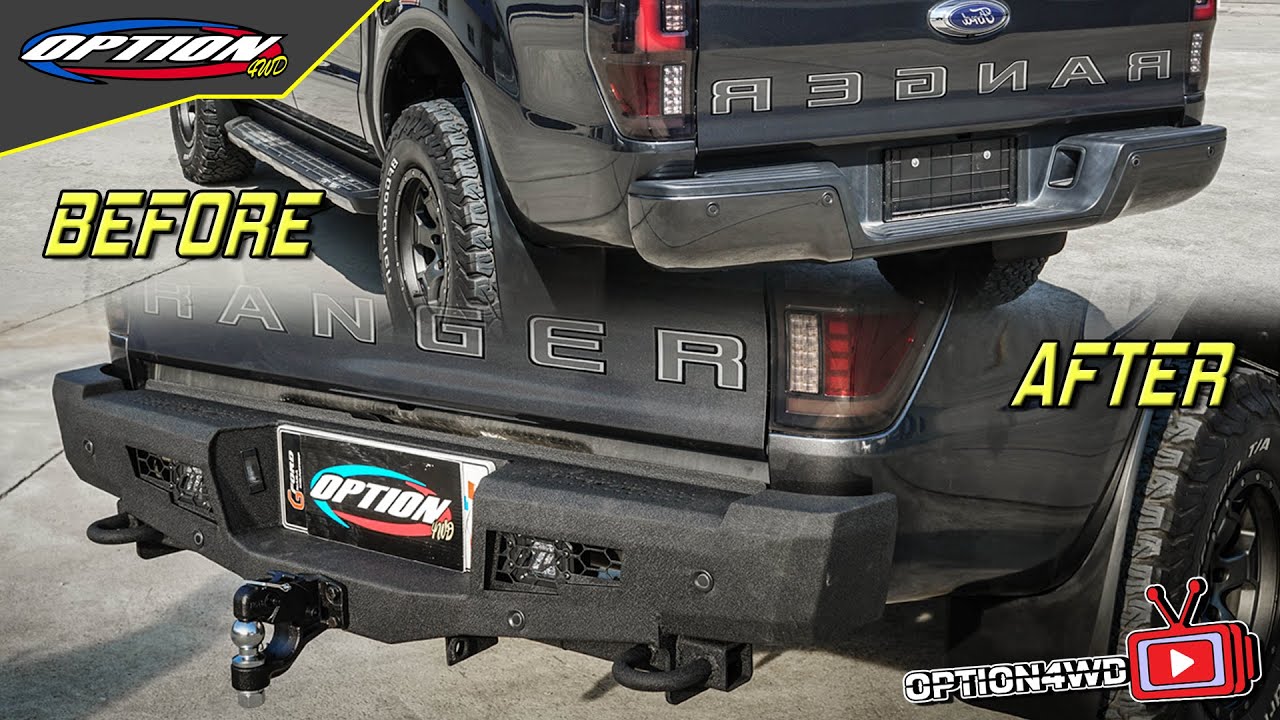 รีวิวกันชนท้าย รุ่น FIGHTER ก่อนและหลังติดตั้ง | #option4wd  #option4wdthailand