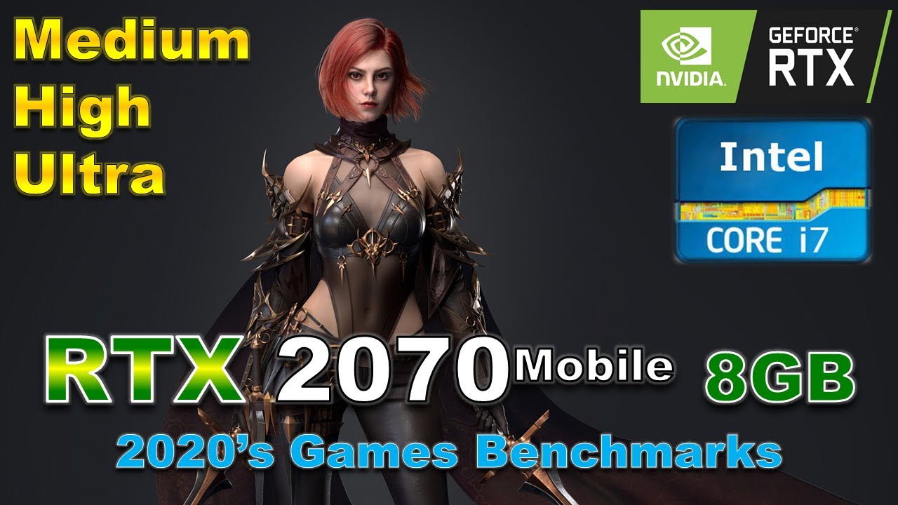 RTX 2070 Mobile + Core i7 9750H 2020s Games Benchmarks