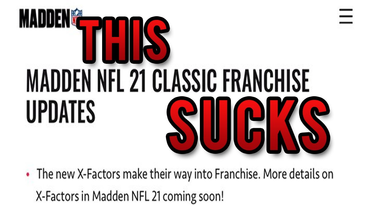 *NEW* Madden 21 Classic Franchise Updates | Dear EA.. Please Say This is a Joke.