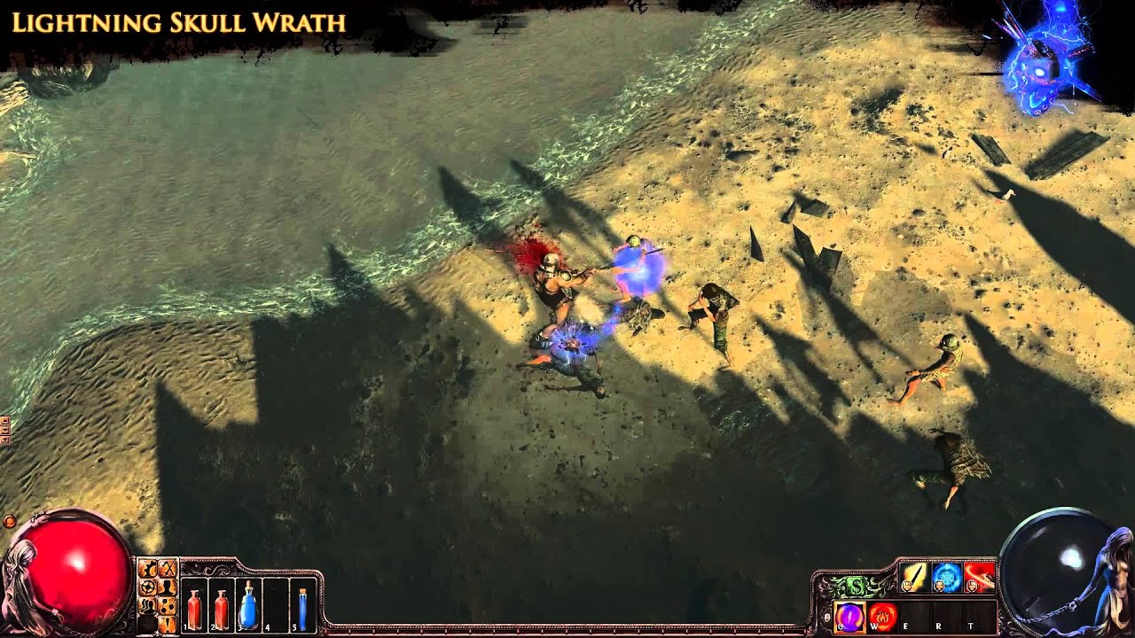 Path of Exile - Lightning Skull Wrath Aura Effect