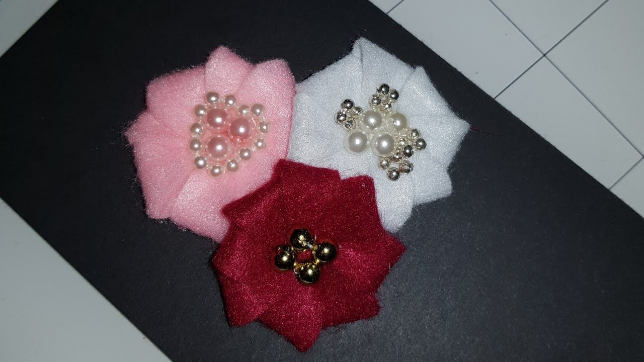 #SCRAP # TUTO FLEUR N•13 EN FEUTRINE 😘😘😘🌹