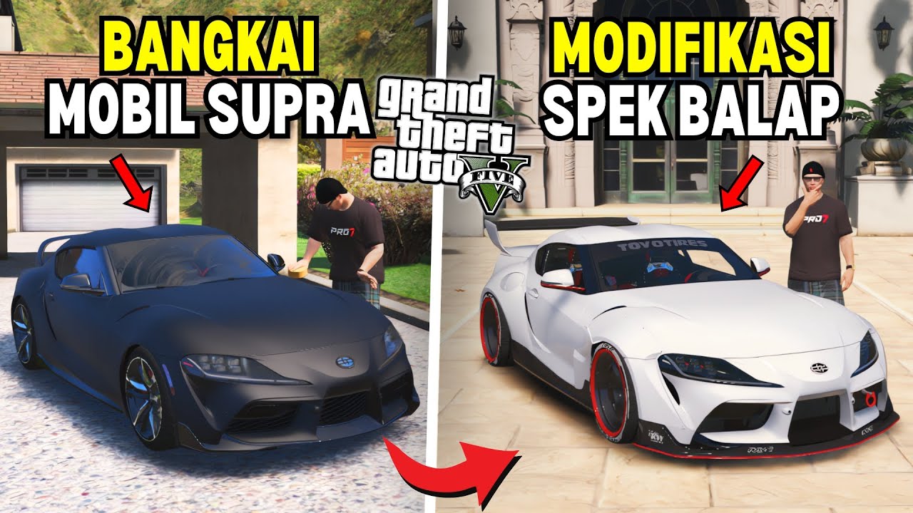 Aku Modifikasi Mobil Toyota Supra MK5 Spek Balap di GTA 5 MOD
