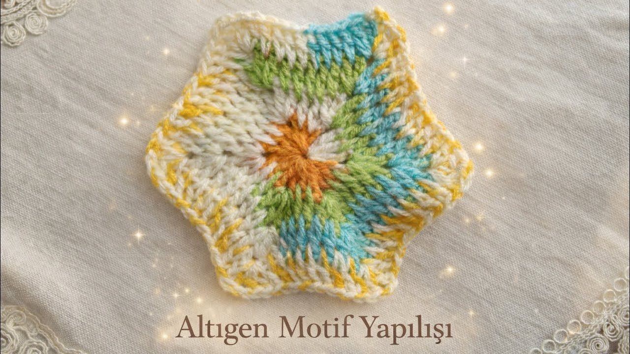 Altıgen Motif Yapılışı #easycrochet #crochettutorial #crochet #handmade 