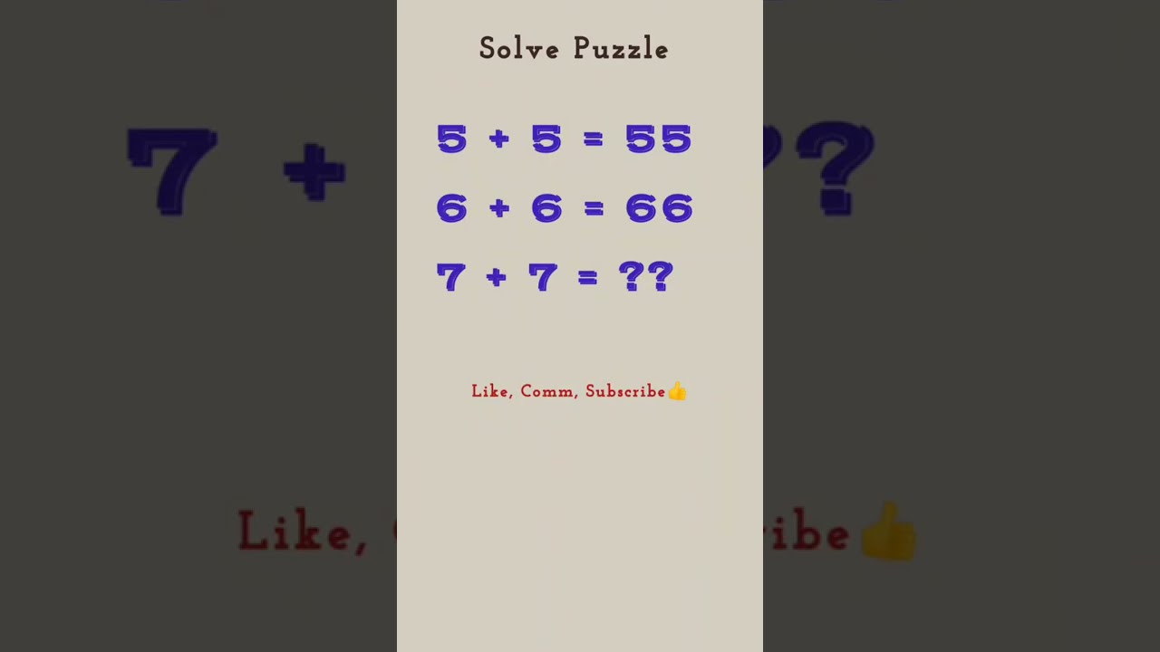 Maths game #math problem #iq test #brain test