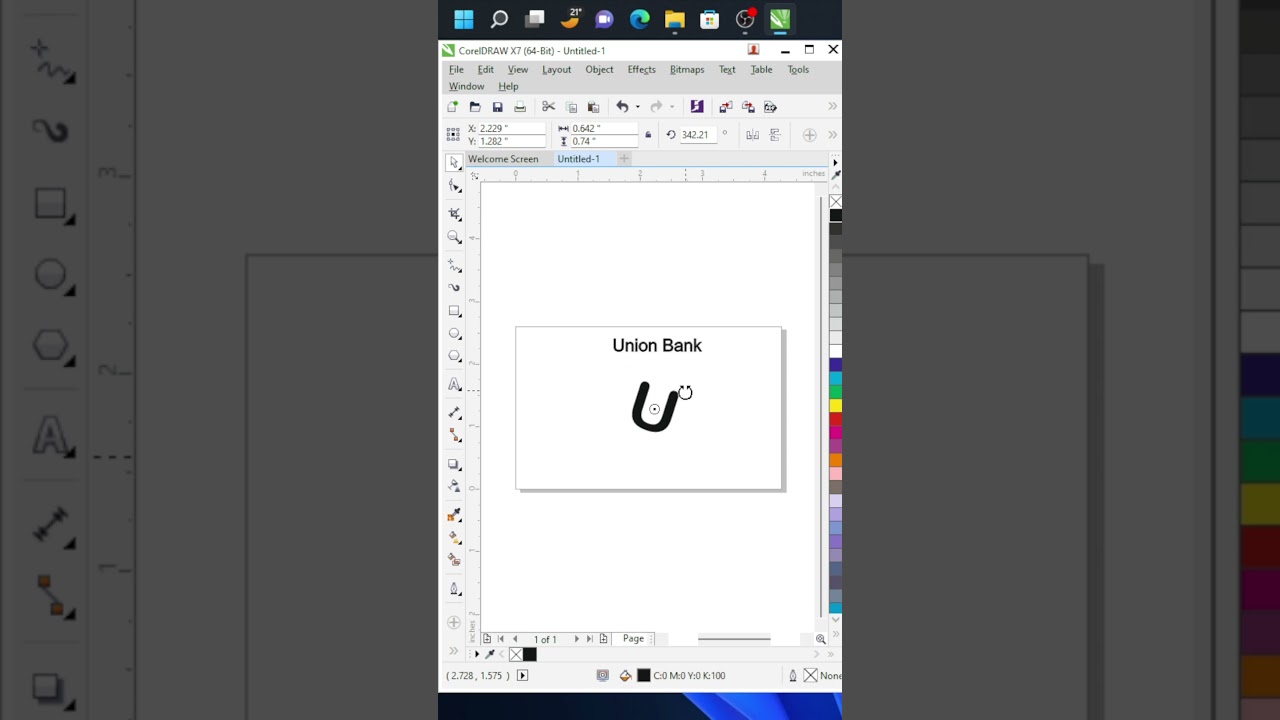 #Union Bank of India logo in coreldraw #shorts #viral #trending #yt_shorts