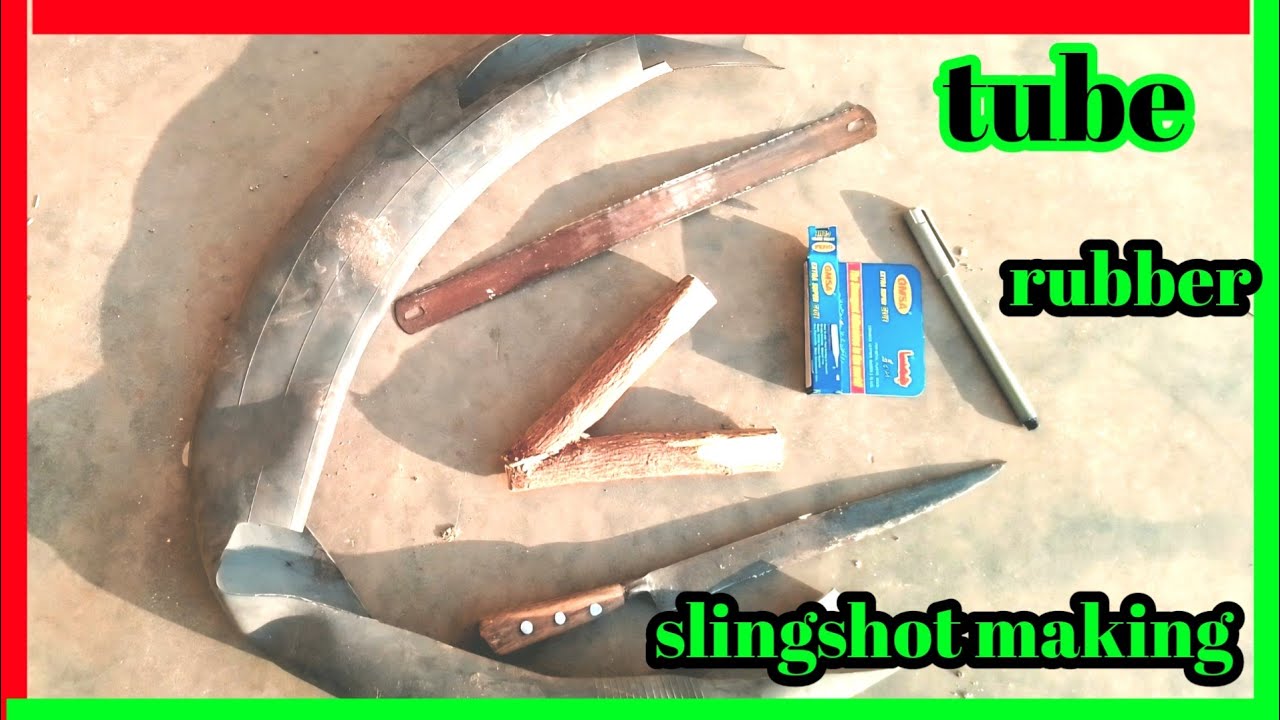 How to Make a Powerful Wooden Slingshot with Tube Rubber | DIY Slingshot at Home