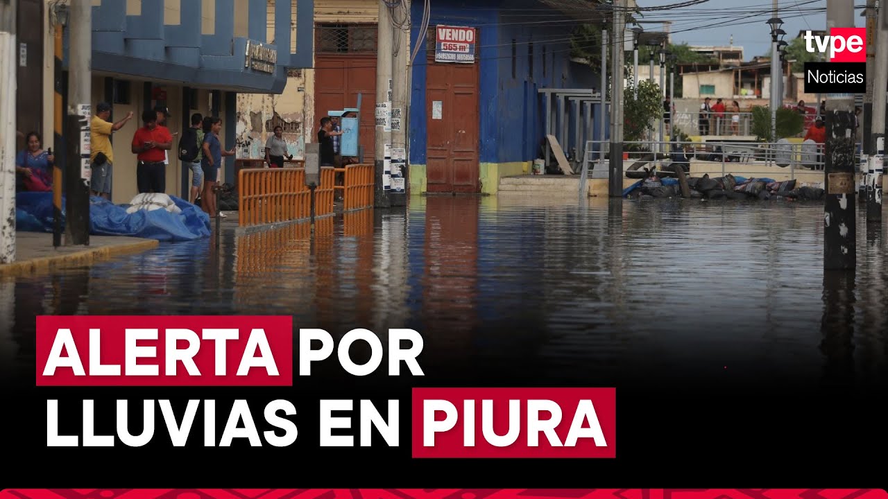 Piura: fuertes lluvias inundan calles y activan quebradas