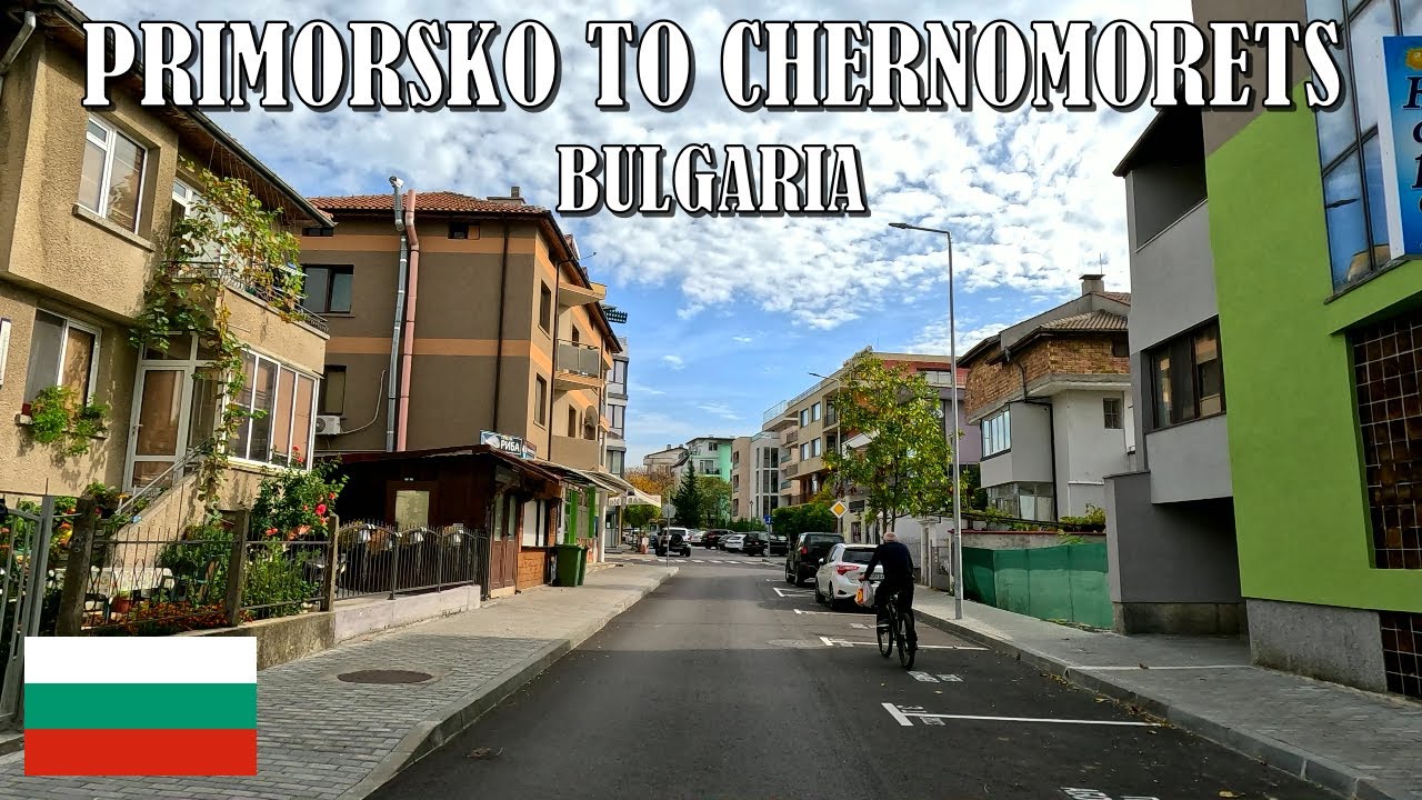 DRIVING from PRIMORSKO TOWN to CHERNOMORETS TOWN in BULGARIA 4K (60fps)