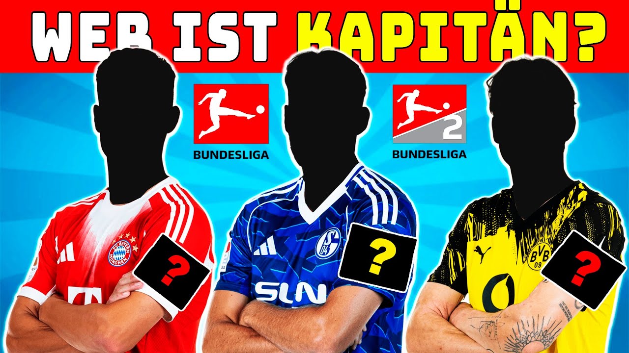 Bundesliga & 2. Liga: Wer ist der Kapitän? Saison 2025/26 – Fußball-Quiz