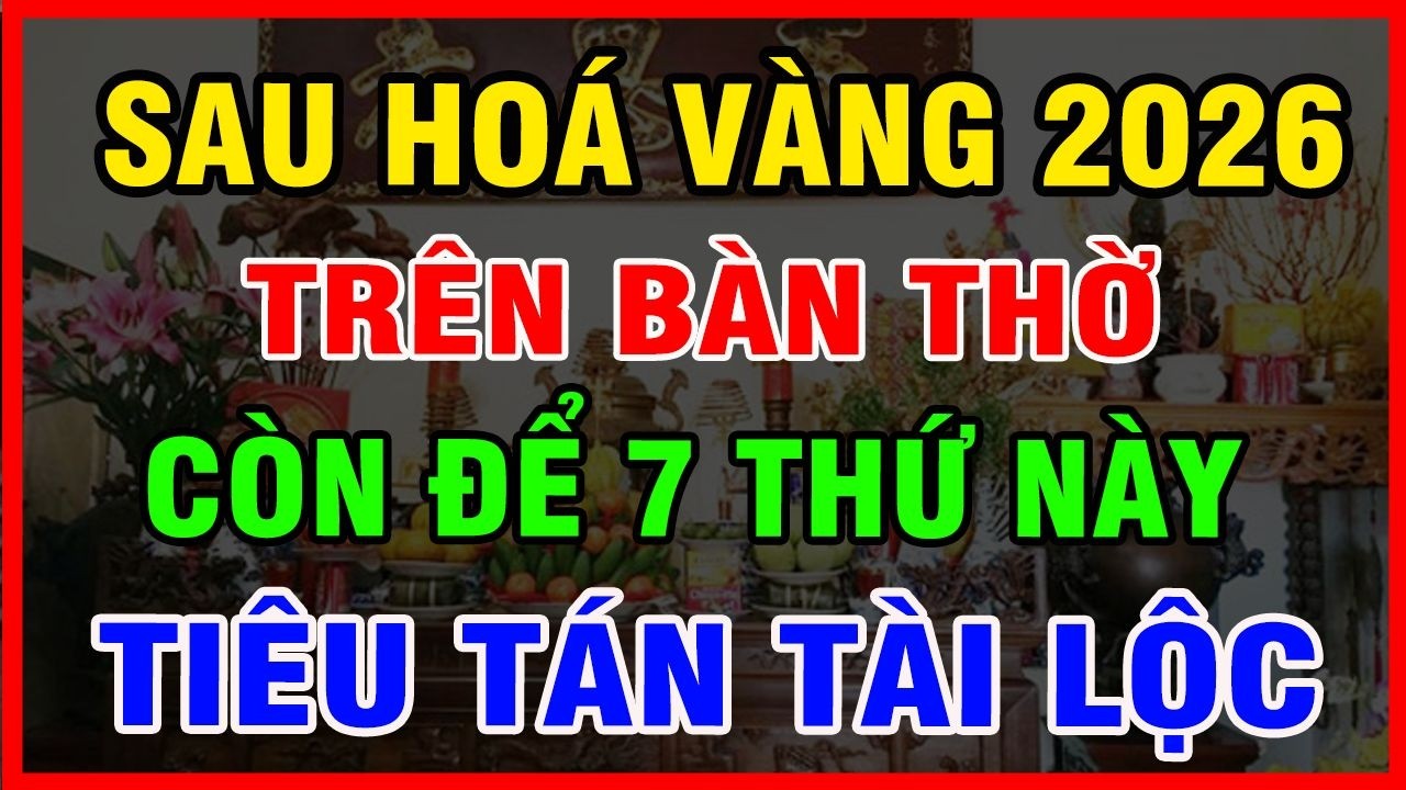 Sau Lễ Hoá Vàng Tết 2026, Bàn Thờ Còn Để Những Thữ Này Sẽ TÁN TÀI BẠI LỘC, Dọn Ngay Lập Tức