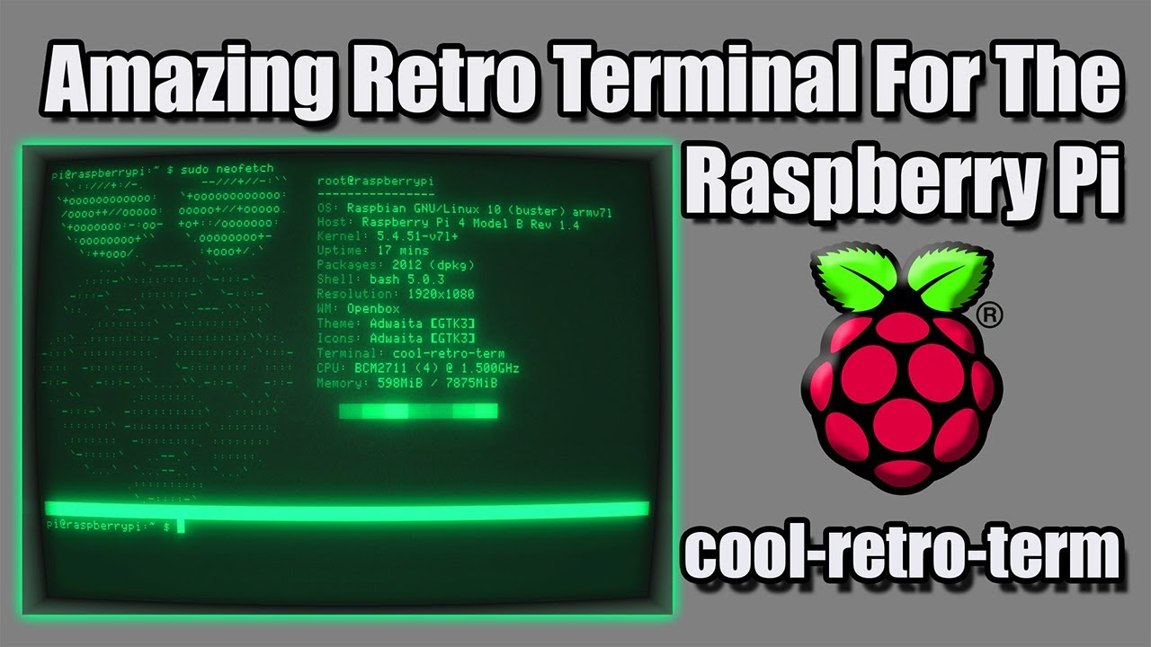 Amazing Retro Terminal For The Raspberry Pi - Install cool-retro-term