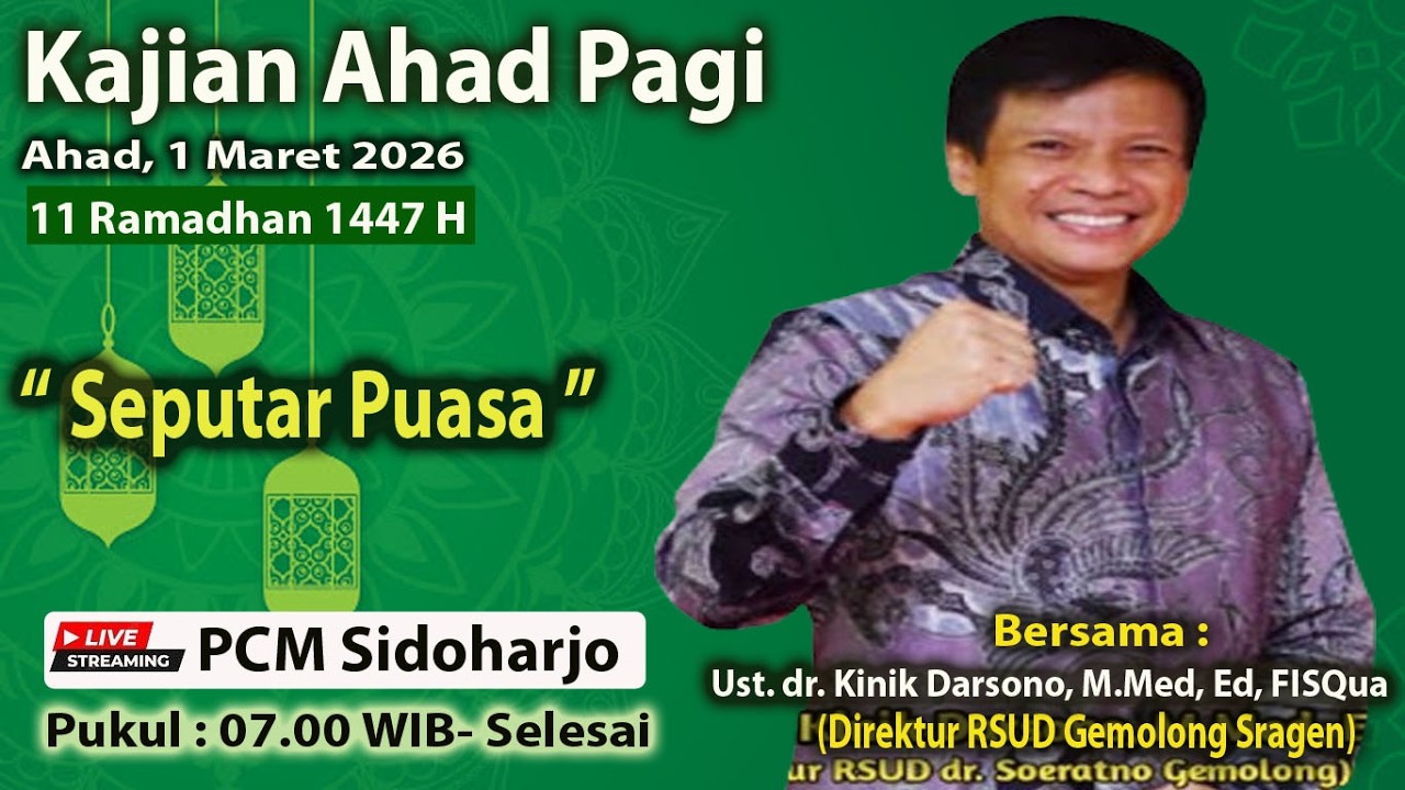 Seputar Puasa Bersama dr. Kinik Darsono, M.Med, Ed, FISQua