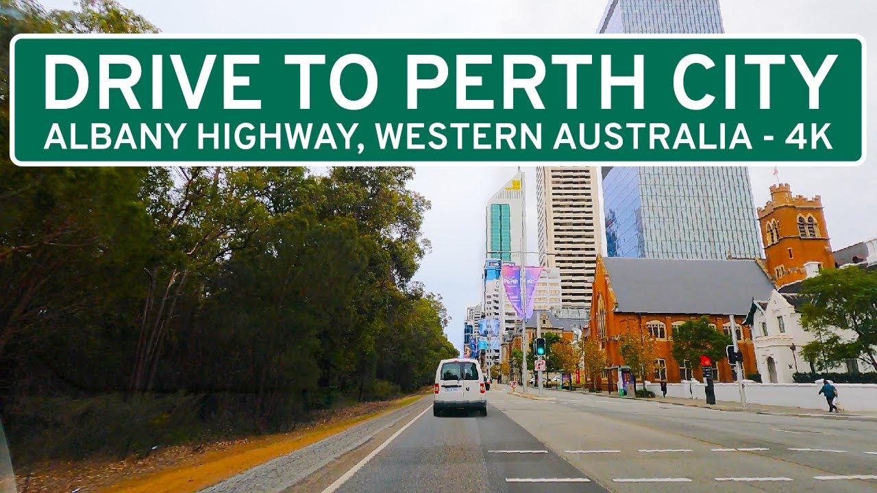 Driving to Perth City - Albany Highway, Western Australia - [4K]