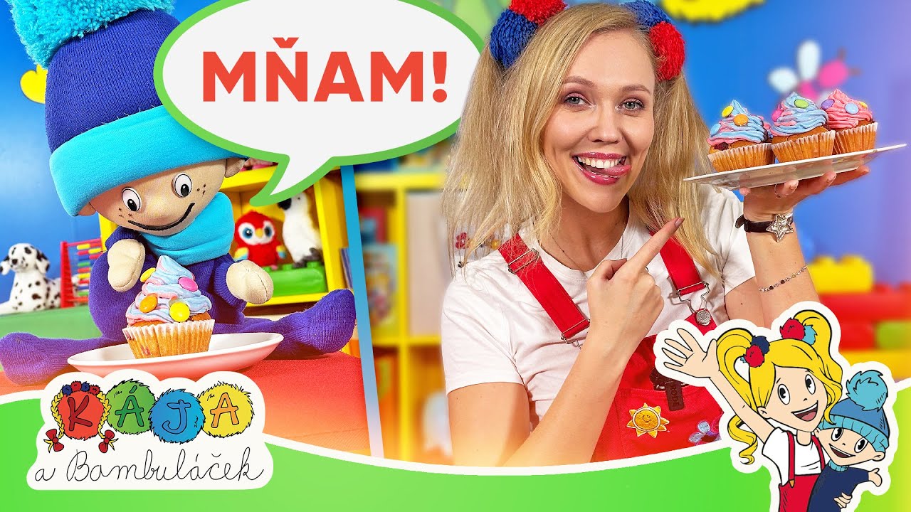 K&aacute;ja a Bambul&aacute;ček | Pečeme barevn&eacute; muffiny🧁