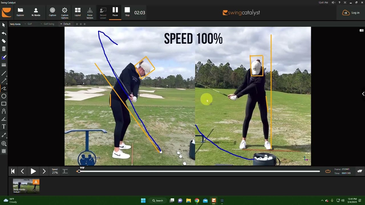 Nelly Korda Iron Swing Analysis - Slow Motion LPGA Analysis