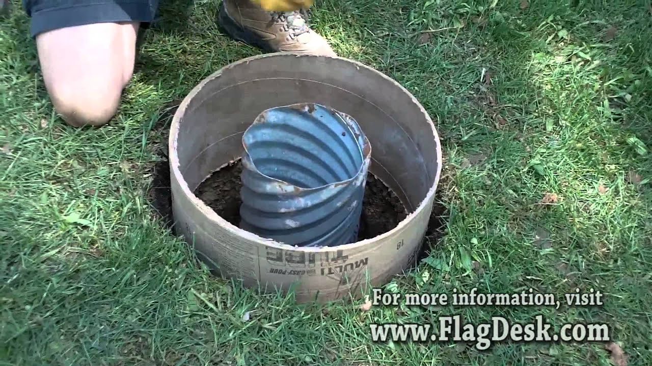 FlagDesk.com | How to Install a Foundation with Pedestal Form