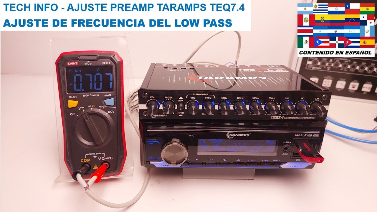 TECH INFO - ¿CÓMO AJUSTAR la FRECUENCIA de LPF del PREAMP ECUALIZADOR TARAMPS TEQ7.4?