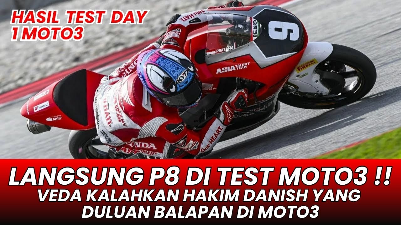 SPEEDNYA BRUTAL PARAH!! VEDA EGA PRATAMA MASUK 10 BESAR DI TES DAY MOTO3 PADAHAL TIDAK IKUT WILDCARD