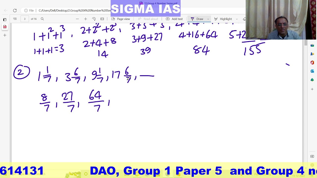 #group4 #sijobs Number Series Previous question