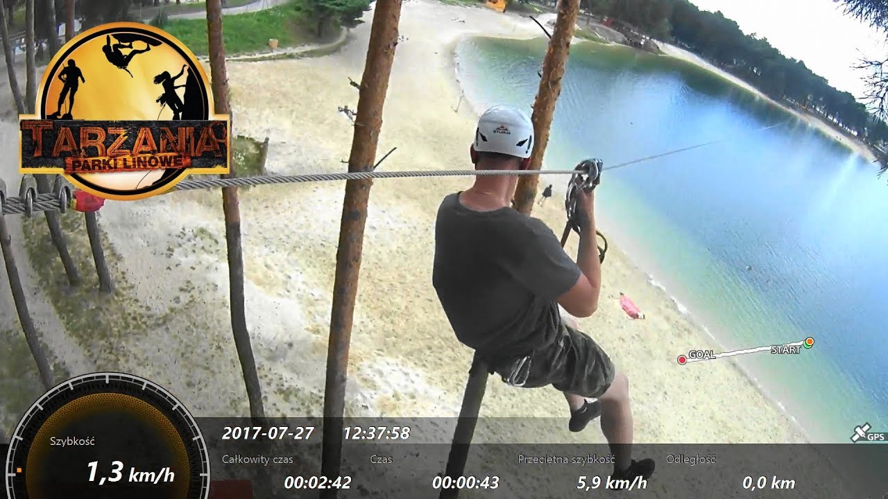 Park Linowy 75 - Tarzania, Kryspin&oacute;w - Trasa tyrolkowa 27.07.2017