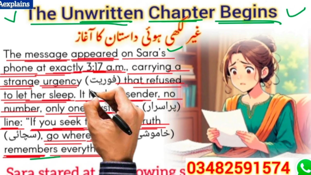 The Unwritten Chapter Begins | ان لکھا باب شروع ہوتا ہے | Learn English Through Stories | AExplains