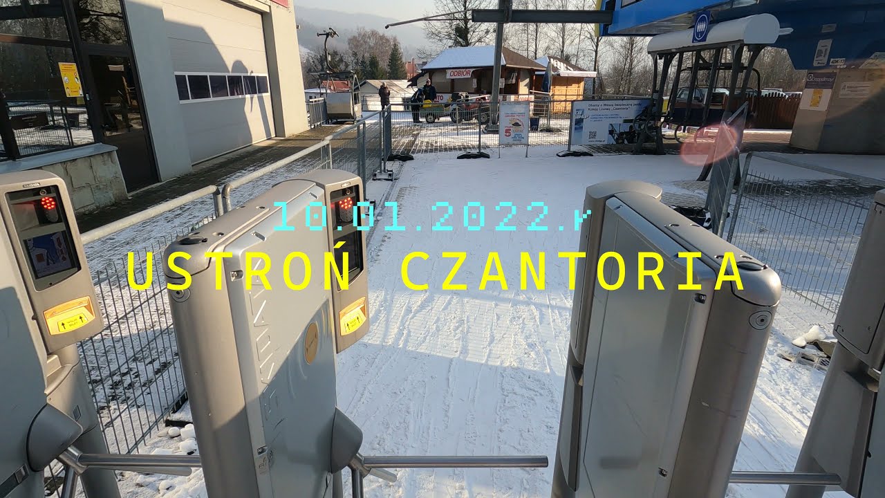 USTROŃ CZANTORIA  995 m n.p.m 4K narty ⛷ zjazd GoPro9 2022 r