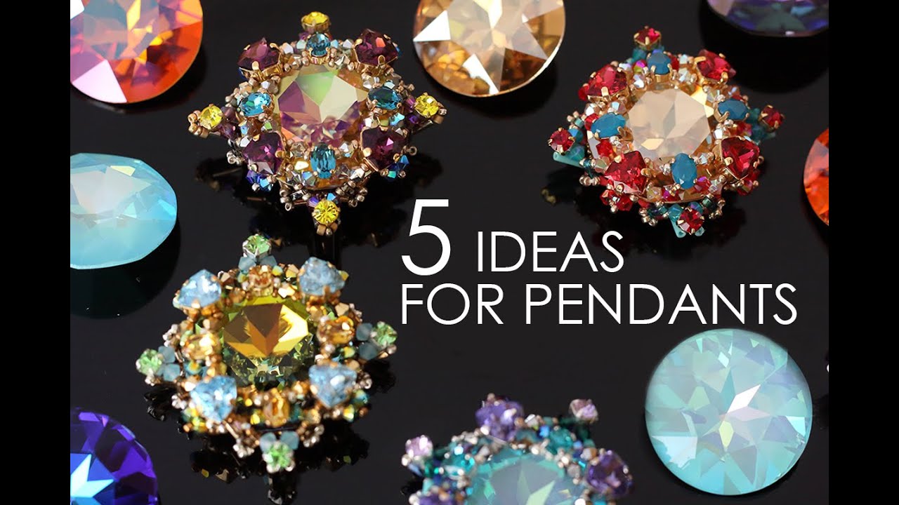 5 IDEAS for pendants in bead embroidery technique