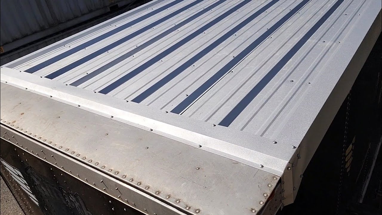 Fabrication of steel semi-trailer roof to replace failing fiberglass roof