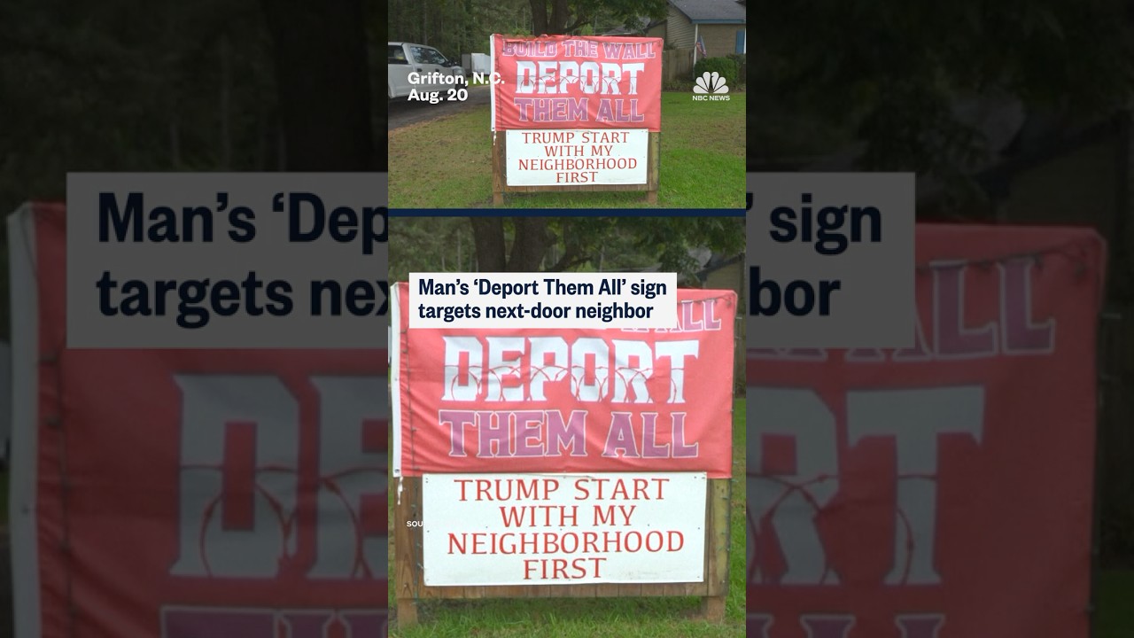Man's 'Deport Them All' sign targets next-door neighbor