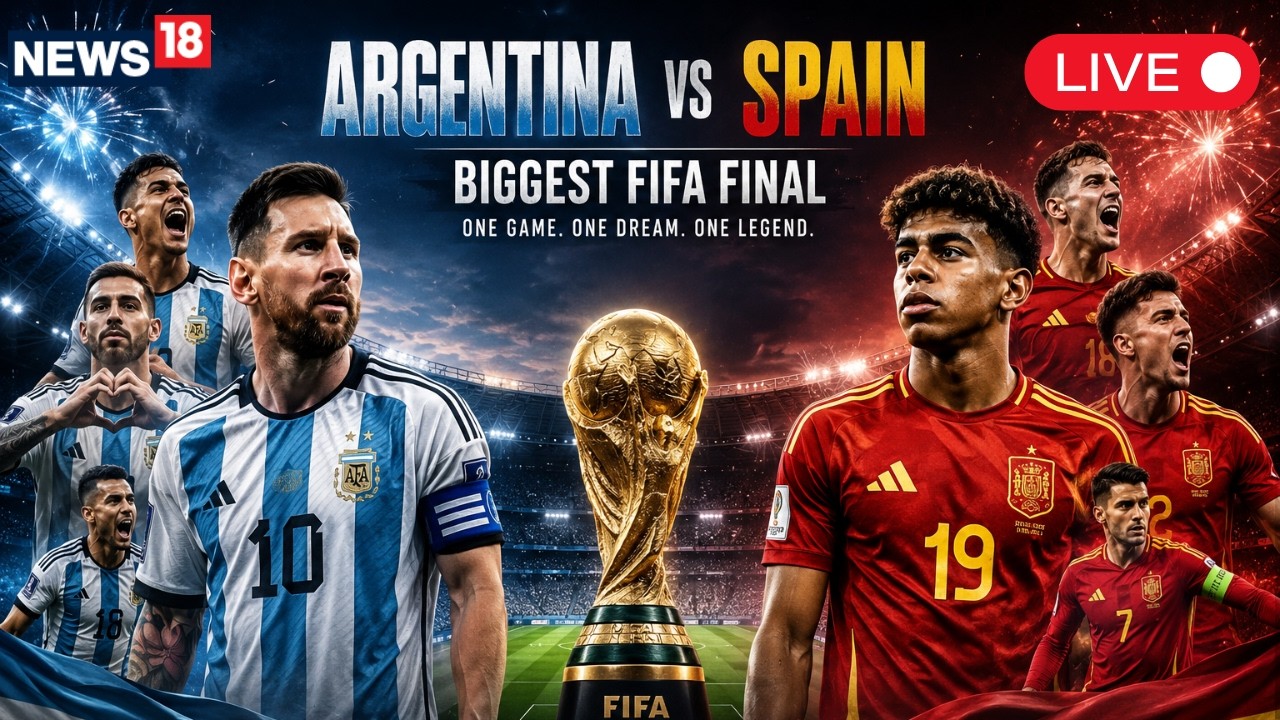 Spain Vs Argentina Final LIVE | FIFA World Cup 2026 Final Match | Messi Vs Yamal | New Jersey | N18G