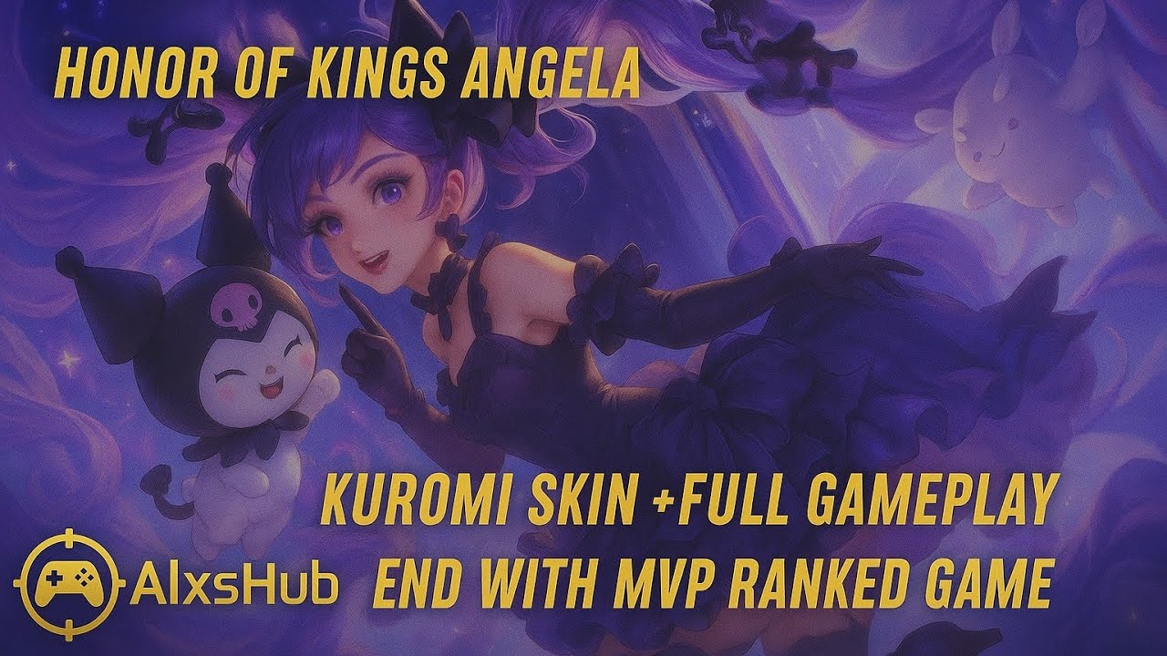 Honor of Kings | Angela Kuromi Skin Full Ranked Gameplay | MVP Finish! 🔥 AlxsHub