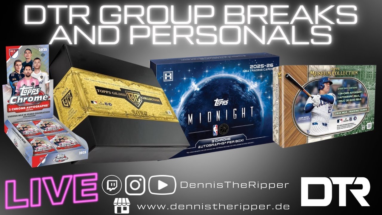 NBA Midnight! Tennis, Premier League Chrome! Stadium Club UFC & MLB! DTR Group Breaks & Personals