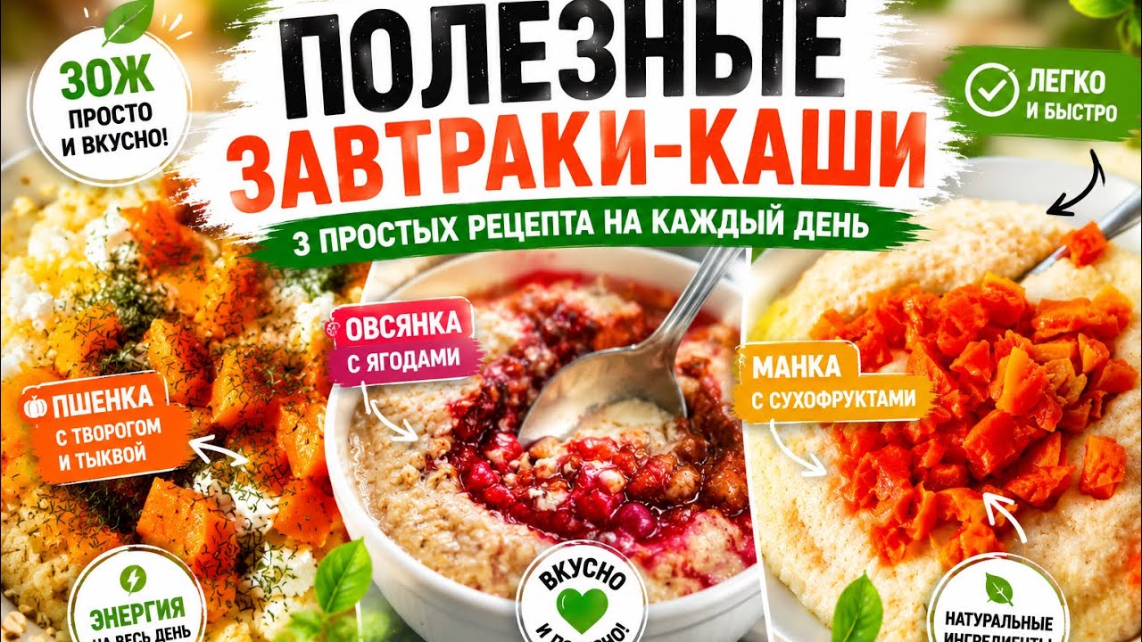 ПП ЗАВТРАКИ | КАШИ для СТРОЙНОЙ фигуры!