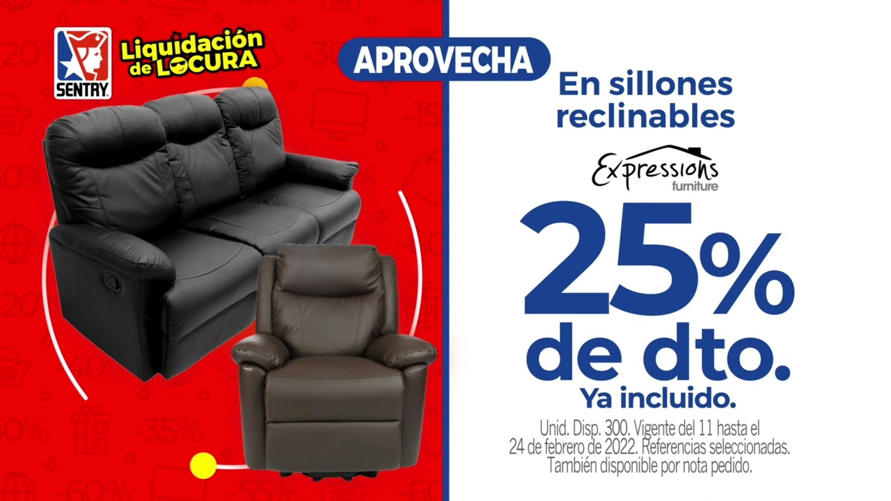 Liquidaci&oacute;n de Locura en Sentry - Sillones reclinables