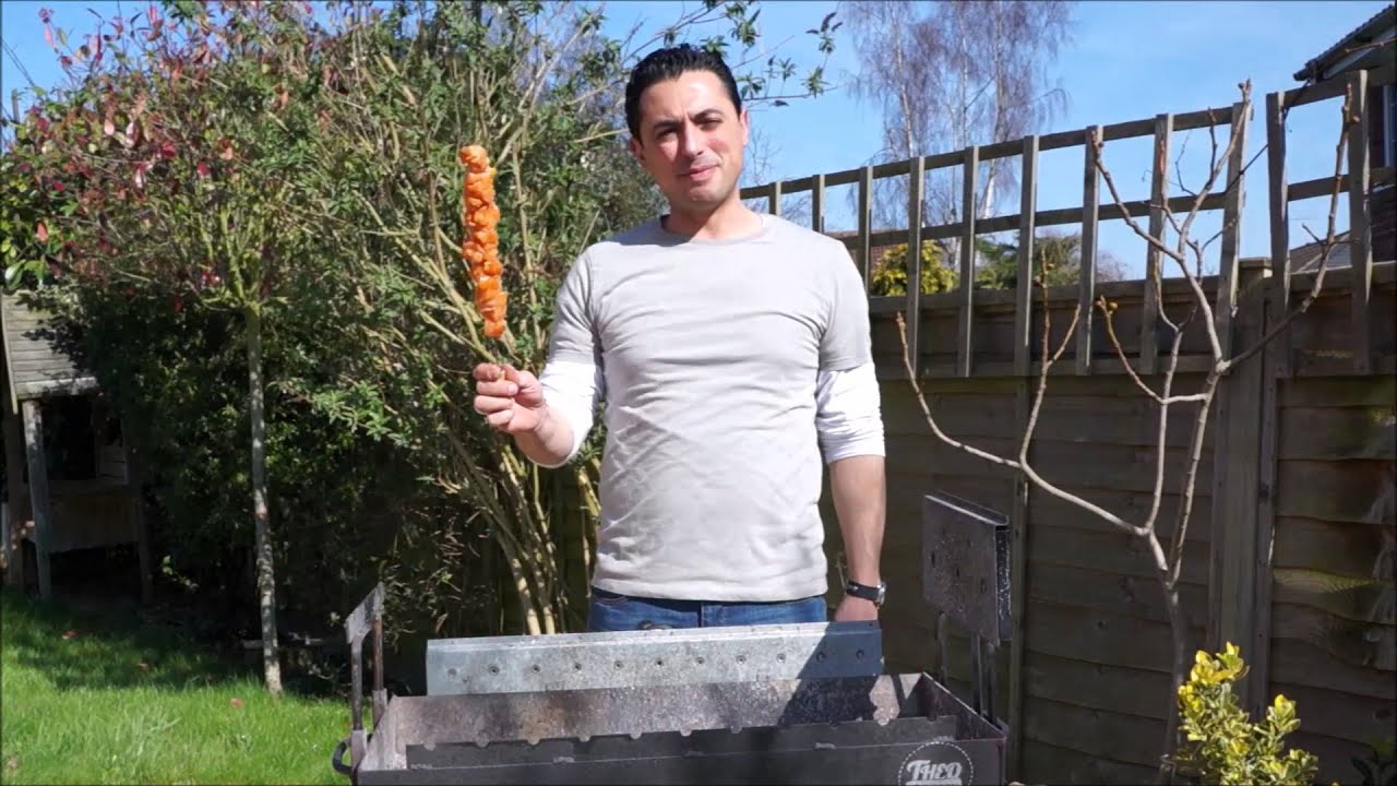Chicken Souvlaki on Cypriot BBQ (chicken kebabs) by Theo Michaels - Greek BBQ