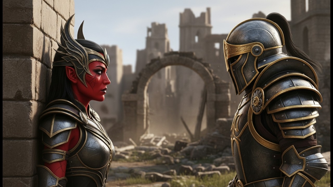 When the Palace Fell Silent, a Human Soldier Took the Blade for the Alien Empress