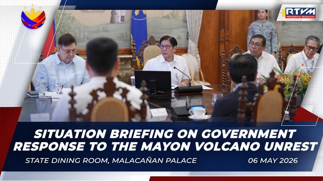 Situation Briefing on Government Response to the Mayon Volcano Unrest 05//06/2026