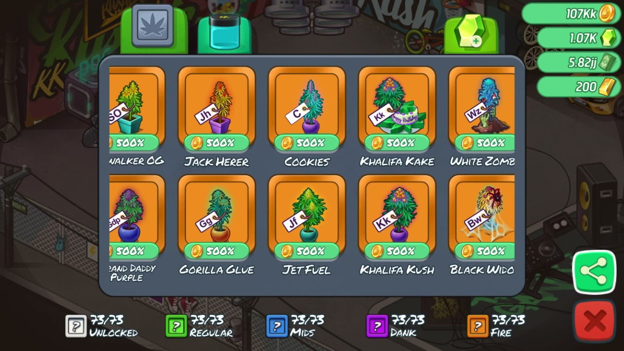 WIZ KHALIFA'S WEED FARM: (GAMEPLAY #1) Strain List (Pt. 1)