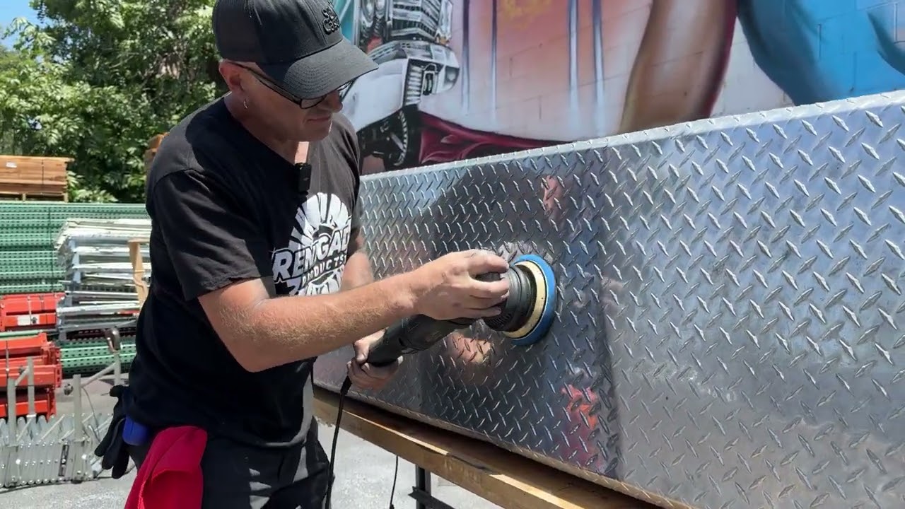 Polishing and Refining your Finish on Diamond Plate with Orbital Polishing | Renegade Products