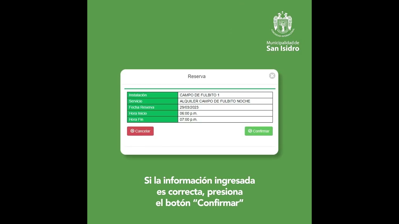 Conoce paso a paso cómo reservar canchas en nuestro Complejo Deportivo Municipal