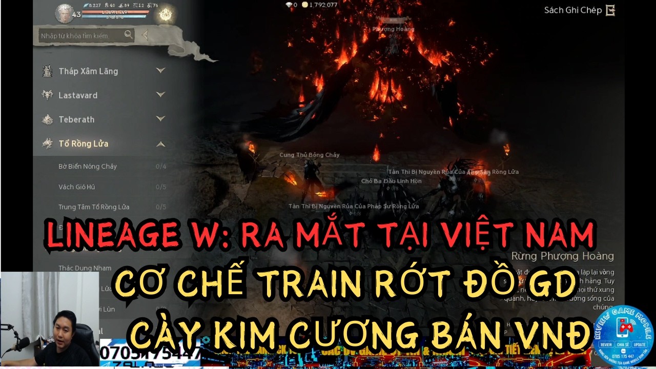 LINEAGE W: RA MẮT VIỆT NAM - C&Agrave;Y KIM CƯƠNG - CƠ CHẾ TRAIN RƠI ĐỒ GIAO DỊCH- MỞ ĐK TRƯỚC