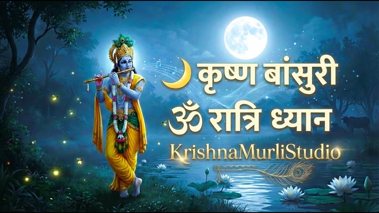 Krishna Night Flute Meditation LIVE | श्रीकृष्ण की बांसुरी – मन की गहराई से शांति के लिए