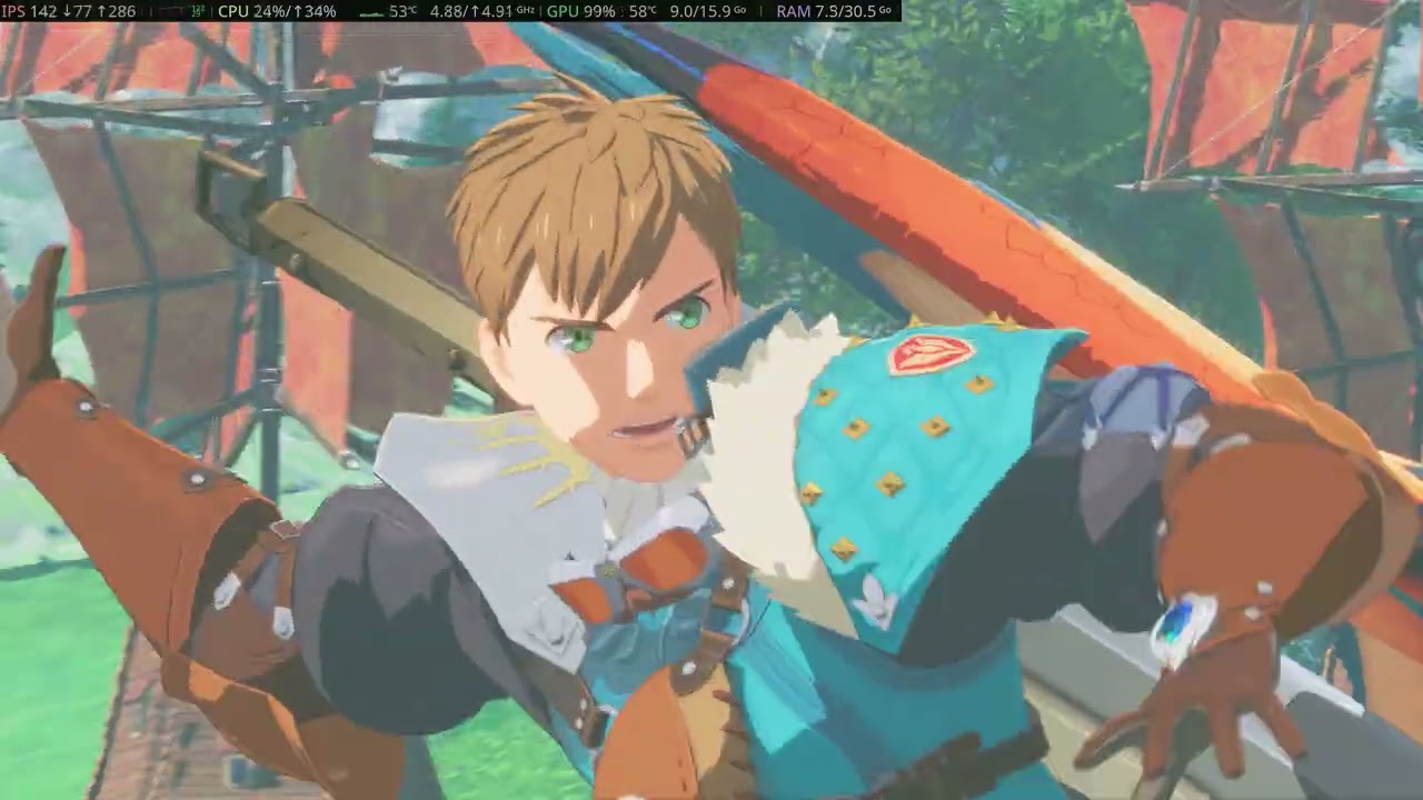 Monster Hunter Stories 3 / CachyOS (Linux Gaming) / RX 9070 XT / 4K / FSR4