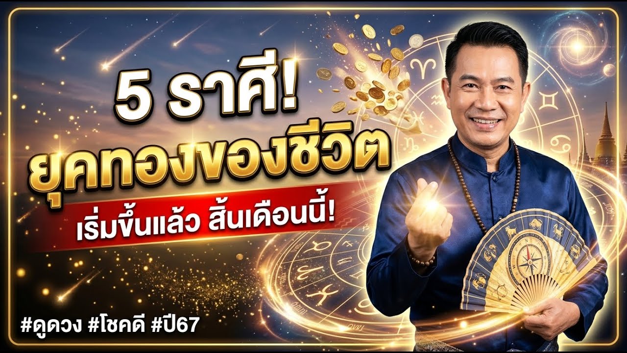 5 ราศีที่ช่วงทองของชีวิตเริ่มต้นปลายเดือนนี้
