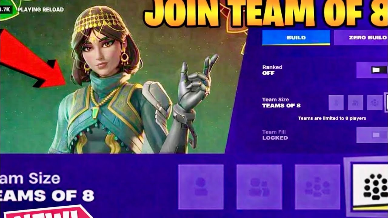 The NEW HUGE Fortnite Reload Update!! (Teams of 8) gameplay!!