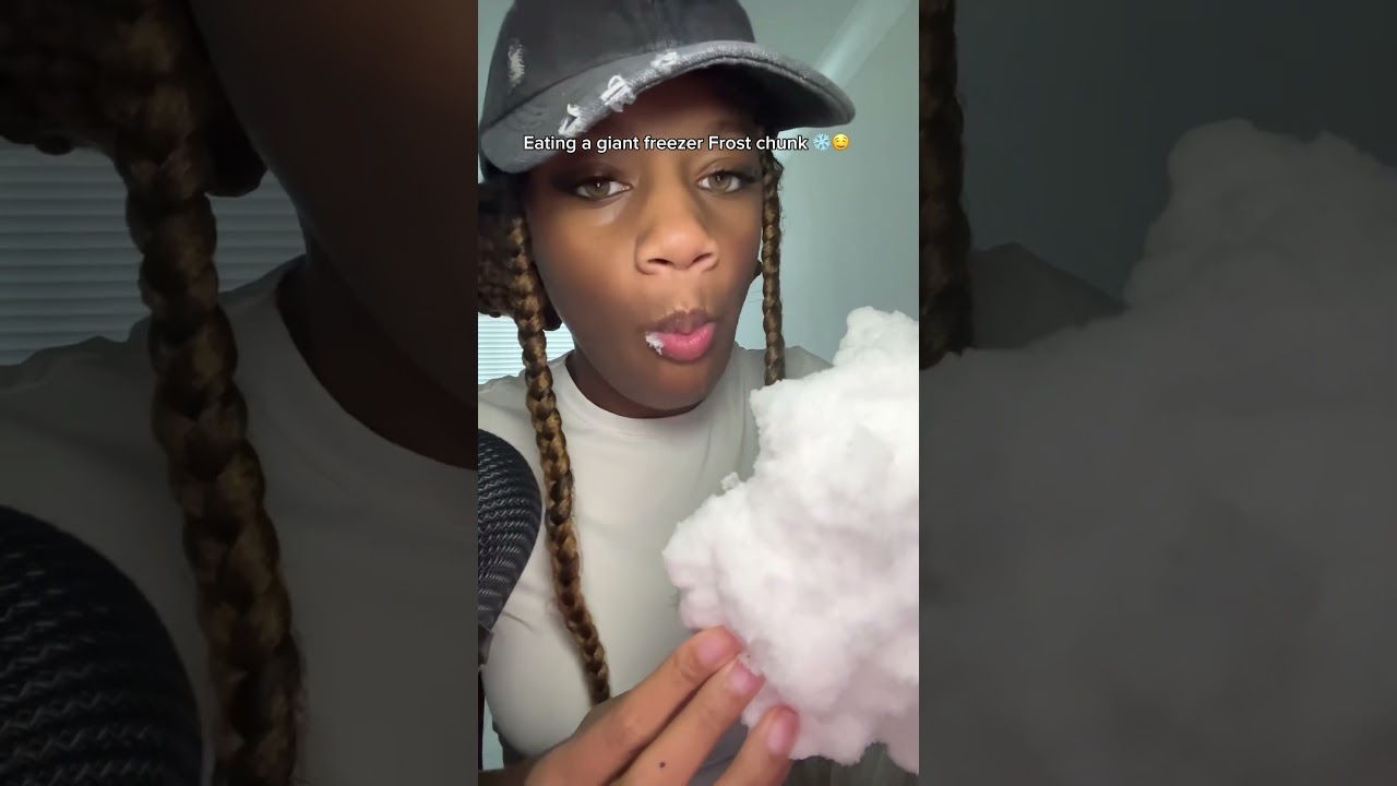 Giant freezer frost chunk asmr 🤤