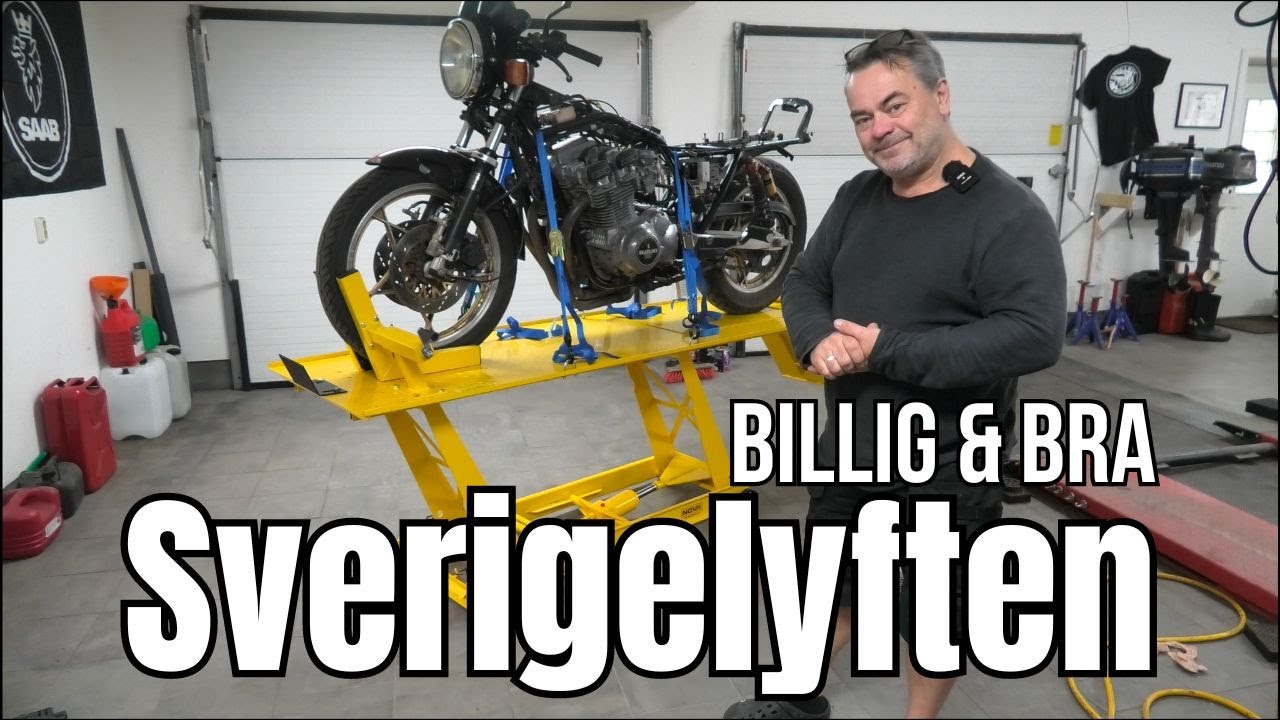 En MC-lyft till garaget. Lättare mek med motorcykeln