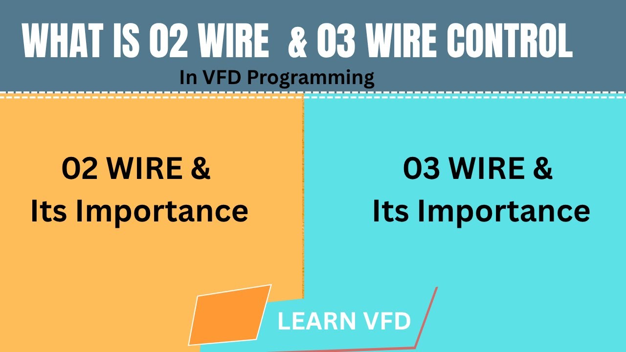 Learn VFD : What is 2 wire and 3 wire control in VFD ?