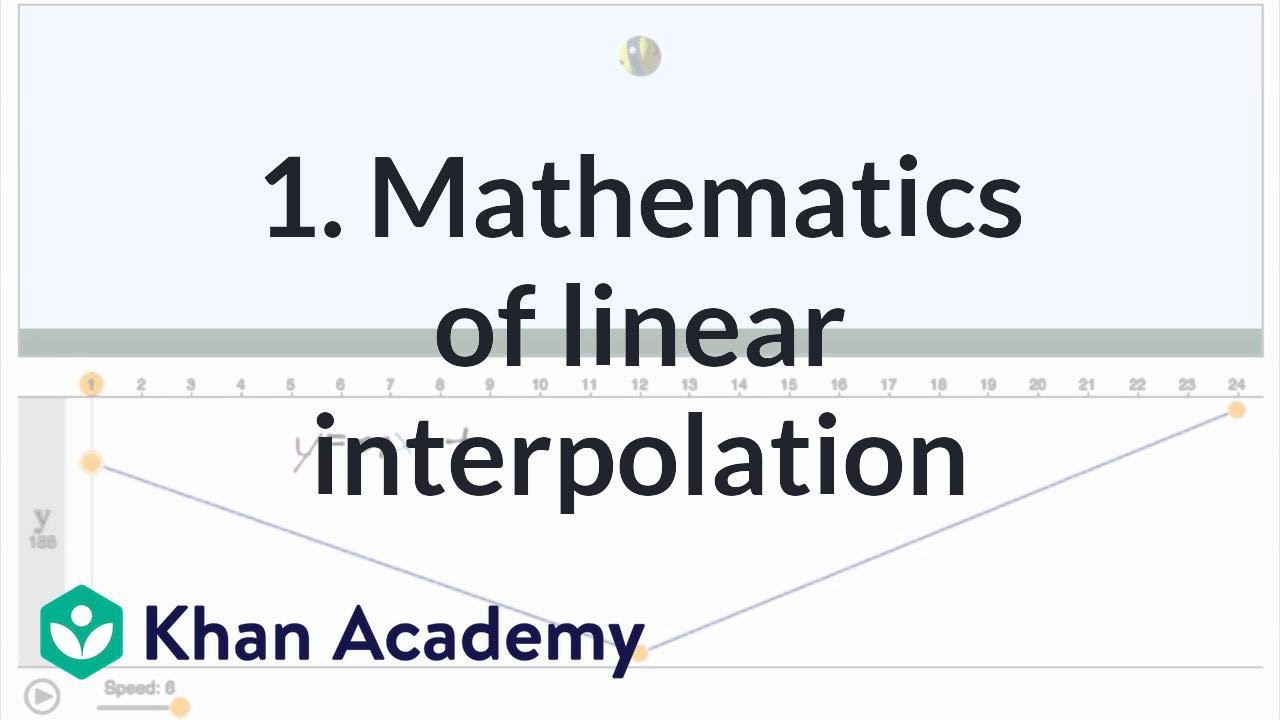 1. Математика линейной интерполяции | Анимация | Компьютерная анимация | Khan Academy